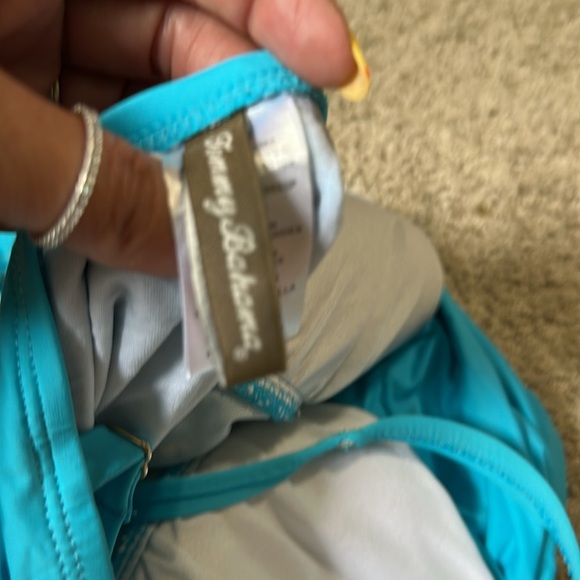 Tommy Bahama Blue Ruched Middle Swimsuit Size 8 - Picture 5 of 6